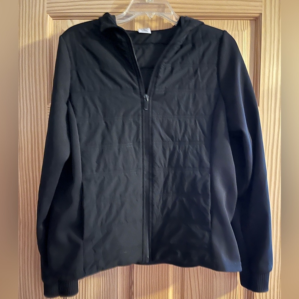 Avia Women’s Black Hooded‎ Jacket, light weight, size Large (12-14)